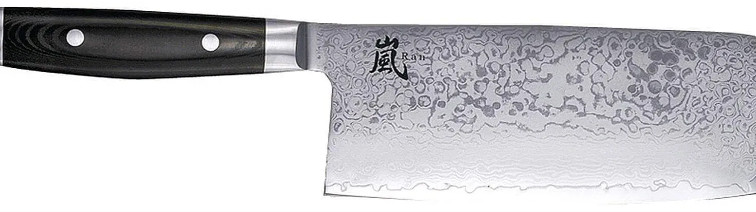 Couteau de chef chinois japonais Yaxell RAN lame 19cm damas 69 couches