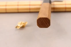 Couteau de chef 20cm japonais artisanal Nigara Hamono Migaki Tsuchime SG2 teck