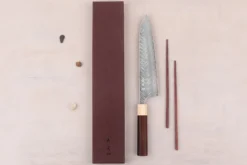 Couteau de chef 21cm japonais artisanal Yoshimi Kato SPG Strix V-Tsuchime