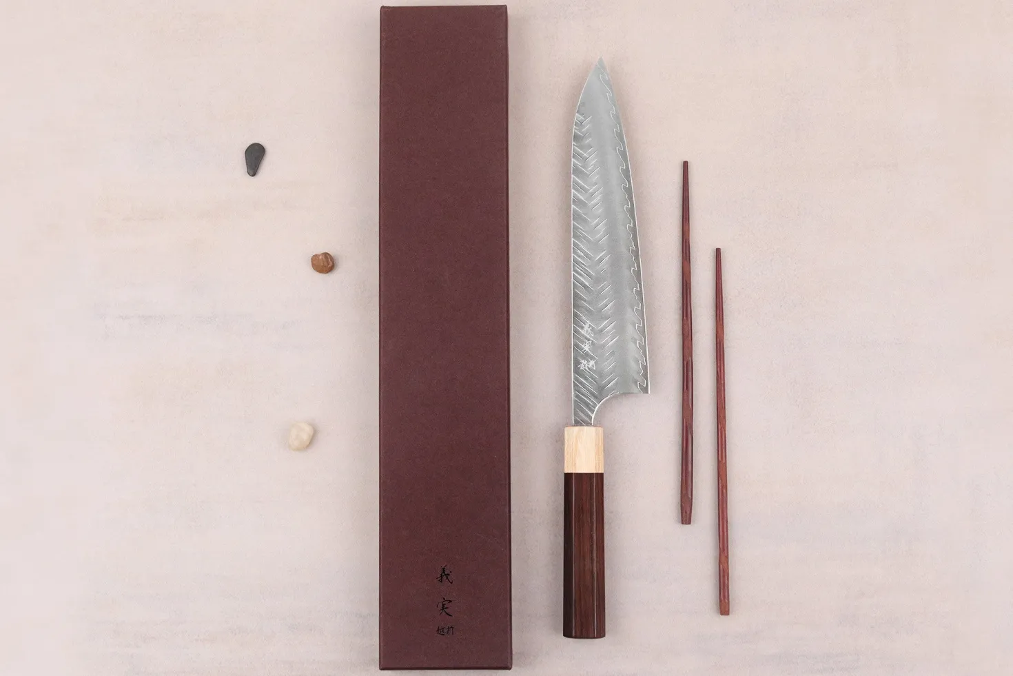 Couteau de chef 21cm japonais artisanal Yoshimi Kato SPG Strix V-Tsuchime