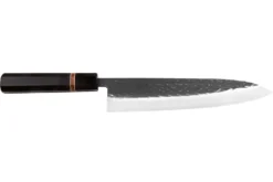 Couteau de chef 24cm japonais artisanal Yuzo Black SLD ébène et cognassier