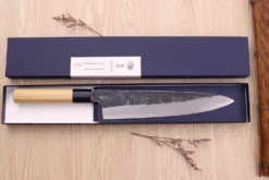 Couteau de chef 24cm japonais artisanal Sakai Kikumori Kikuzuki Kuro