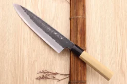 Couteau de chef 24cm japonais artisanal Sakai Kikumori Kikuzuki Kuro