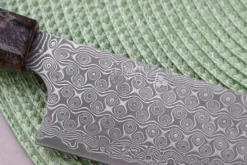 Couteau de chef 23cm japonais artisanal Nigara Hamono Anmon Damascus SG2