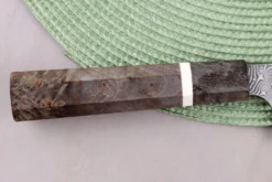 Couteau de chef 23cm japonais artisanal Nigara Hamono Anmon Damascus SG2
