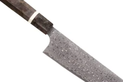 Couteau de chef 23cm japonais artisanal Nigara Hamono Anmon Damascus SG2