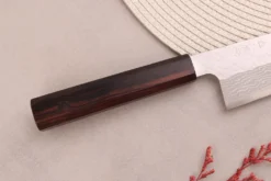 Couteau de chef 20cm japonais artisanal Nigara Hamono Tsuchime VG10 damas