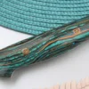 Couteau de chef 21cm japonais artisanal Nigara Hamono Migaki Tsuchime SG2 manche en turquoise