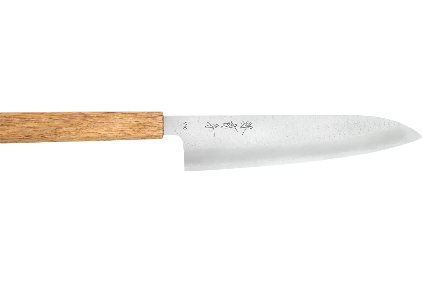 Couteau de chef 21cm japonais artisanal Sakai Kikumori TS10 en chêne