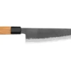 Couteau de chef 21cm japonais artisanal Hinoura Mutsumi Ajikataya Black Nashiji