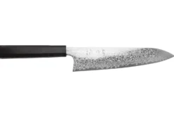 Couteau de chef 21cm japonais artisanal Hatsukokoro Ginga ATS-34 Damas ébène