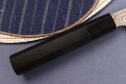 Couteau de chef 21cm japonais artisanal Hatsukokoro Ginga ATS-34 Damas ébène