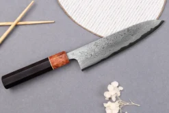 Couteau de chef 18cm japonais artisanal Toshihiro Wakui Aogami 2 damas laminé