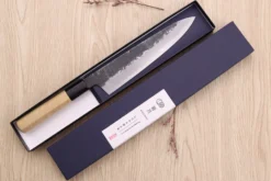 Couteau de chef 21cm japonais artisanal Sakai Kikumori Kikuzuki Kuro