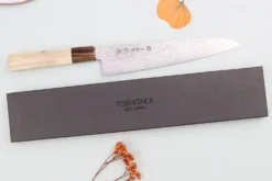 Couteau de chef 21cm japonais artisanal Toshitaka Suminagashi SG2 Damas