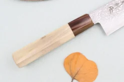 Couteau de chef 21cm japonais artisanal Toshitaka Suminagashi SG2 Damas