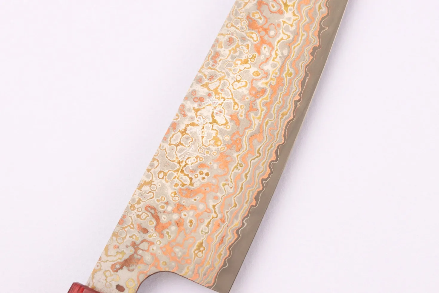 Couteau de chef 18cm japonais artisanal Takeshi Saji VG10 Rainbow Nashiji