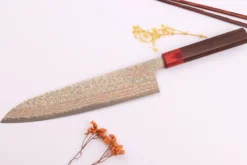 Couteau de chef 24cm japonais artisanal Takeshi Saji VG10 Rainbow Nashiji
