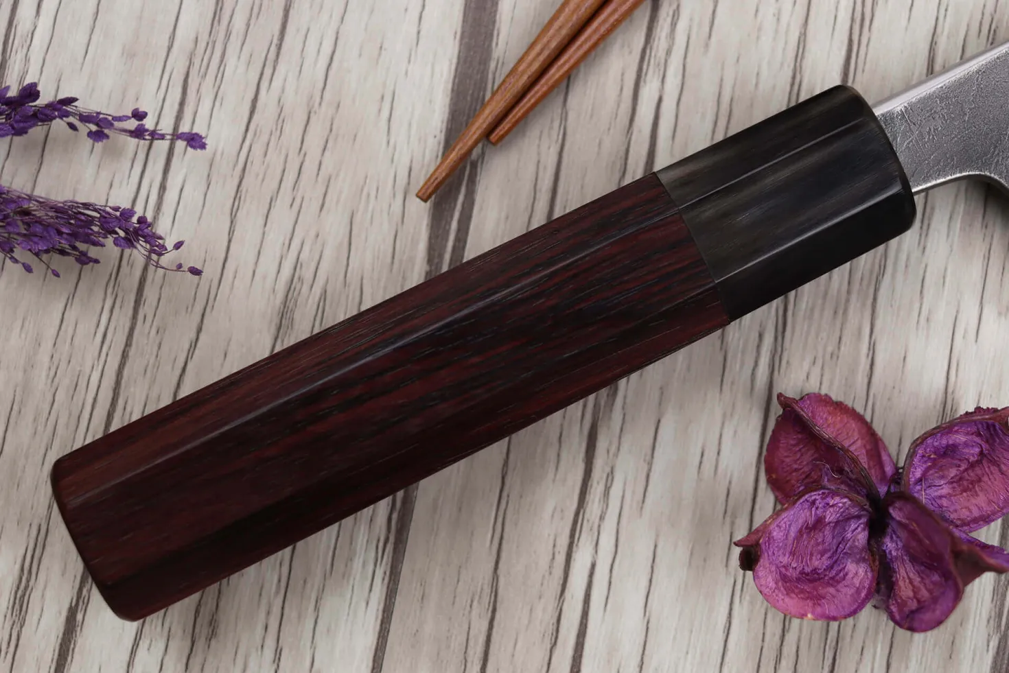 Couteau de chef 21cm japonais artisanal Toshihiro Wakui Shirogami 2 San Maï nashiji