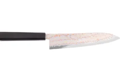 Couteau de chef 21cm japonais artisanal Hatsukokoro Hayabusa Rainbow Damas