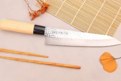 Couteau de chef 21cm japonais Satake Cutlery Tsuchime en magnolia