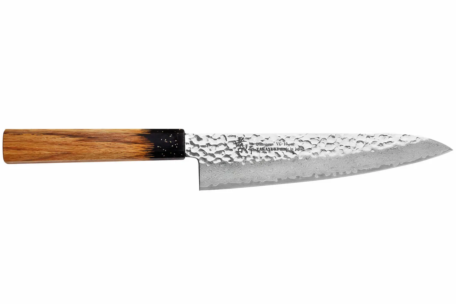 Couteau de chef 21cm japonais Sakai Takayuki Kashi Urushi VG10 damas