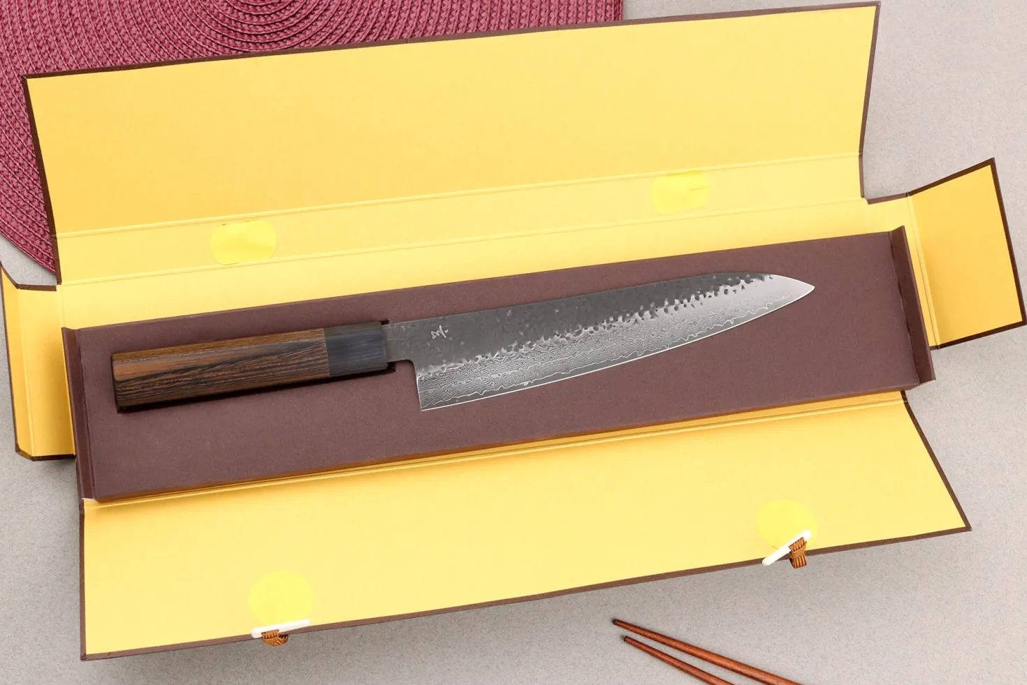 Couteau de chef 21cm japonais Shizu Hamono Gen VG10 damas