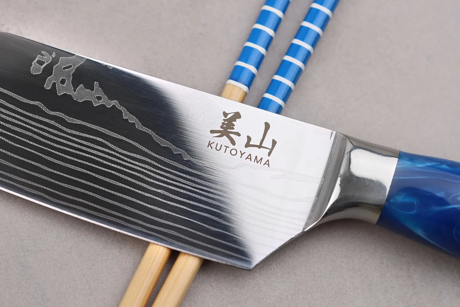 Couteau de chef 20cm Kutoyama Blue Wave