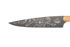 Couteau de chef Deejo Saporem Mundi 20cm manche en bois d'olivier