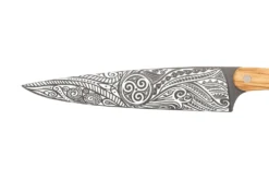 Couteau de chef Deejo Triskell 20cm manche en bois d'olivier