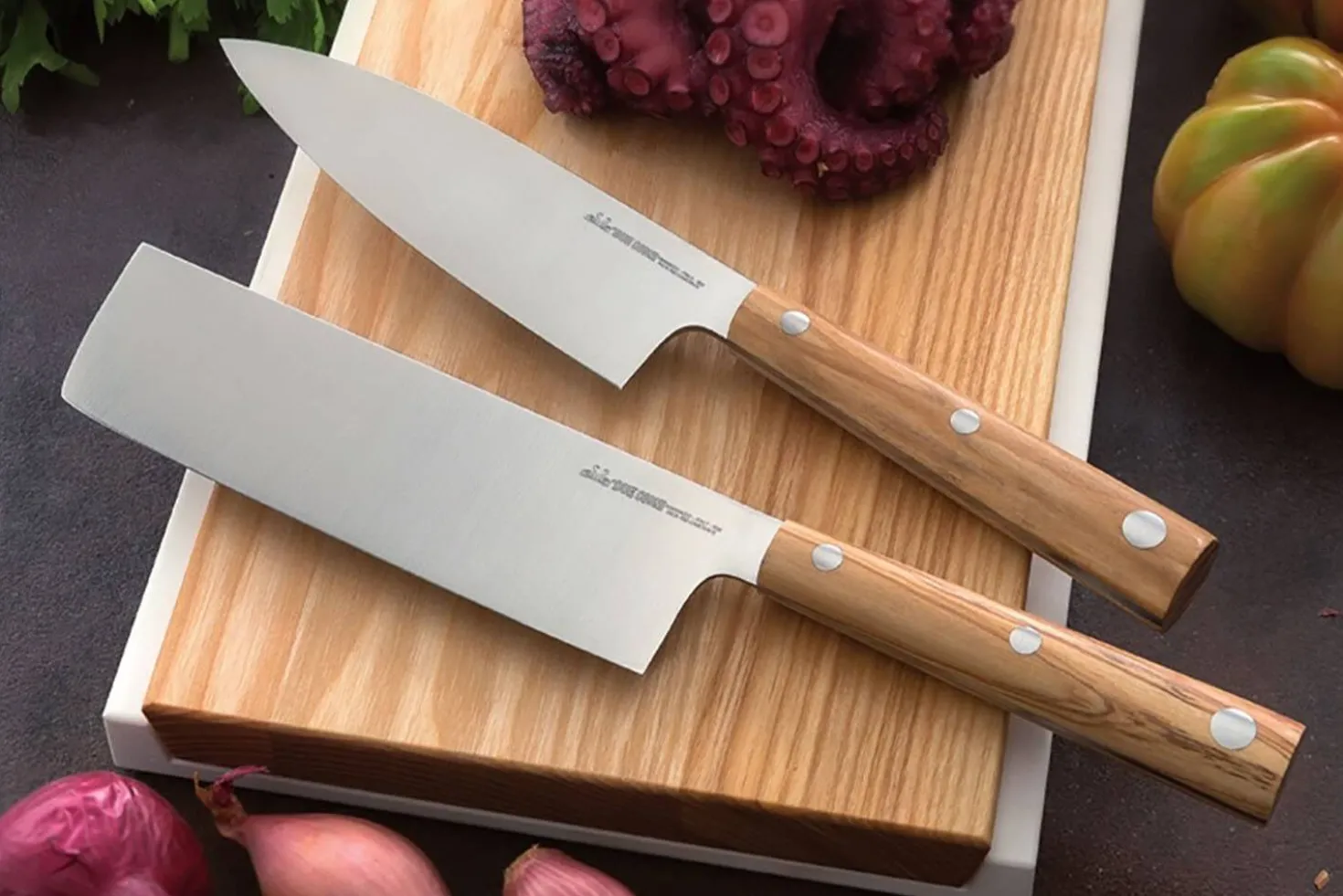 Couteau de chef Due Cigni Hakucho 17cm manche olivier