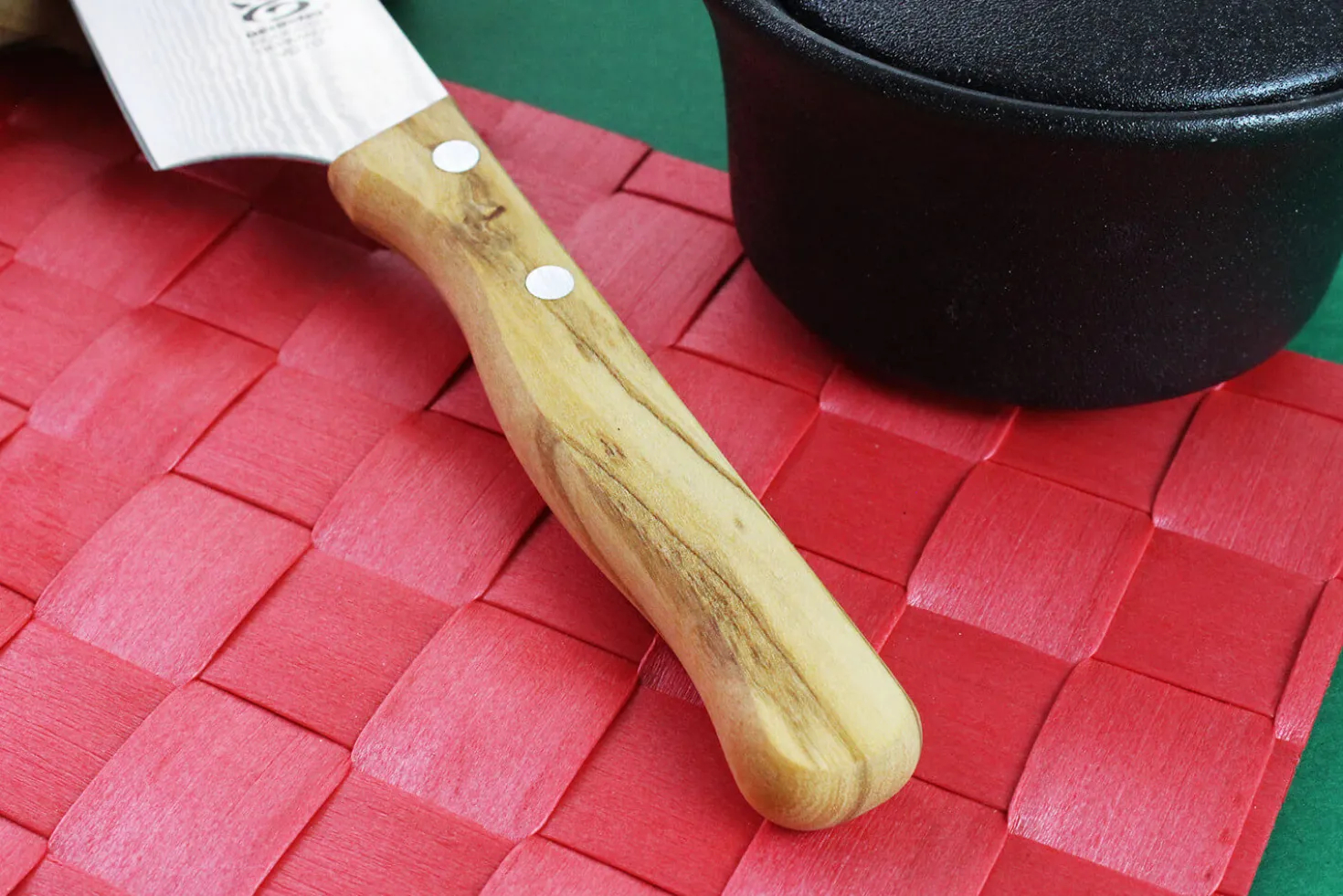 Couteau de chef Gehring Look lame 15cm damas 65 couches manche olivier