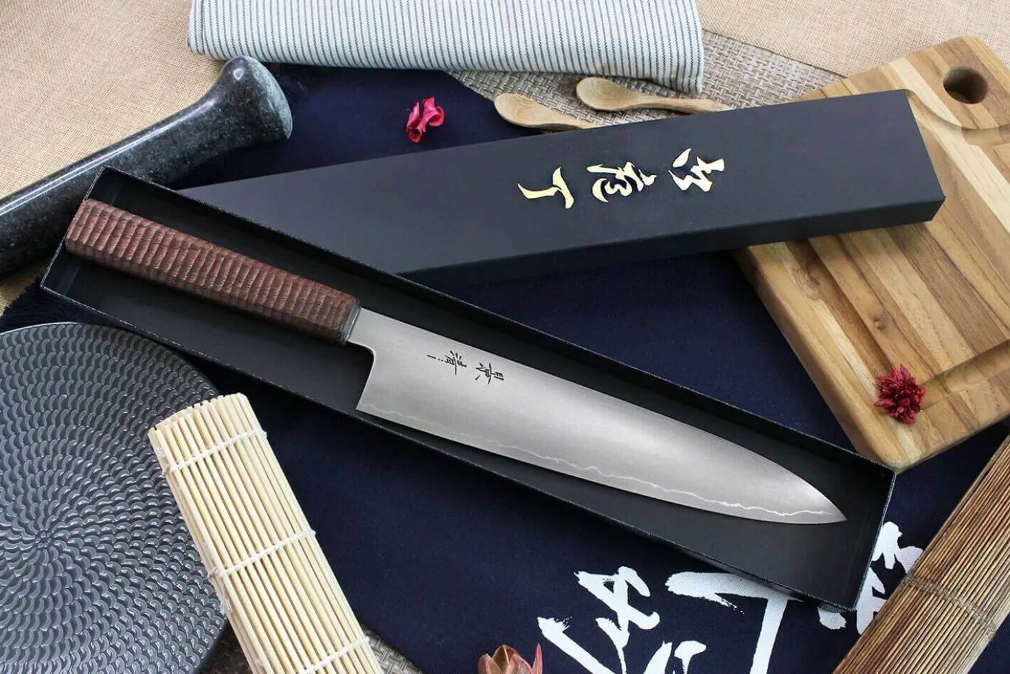 Couteau de chef japonais artisanal Kagekiyo Hiroba 24cm