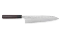 Couteau de chef japonais artisanal martelé Yu Kurosaki Shizuku 21cm acier SG2