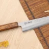 Couteau de chef japonais artisanal Wusaki Yoshi G3 chêne 18cm