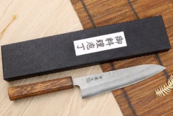 Couteau de chef japonais artisanal Wusaki Yoshi G3 chêne 18cm