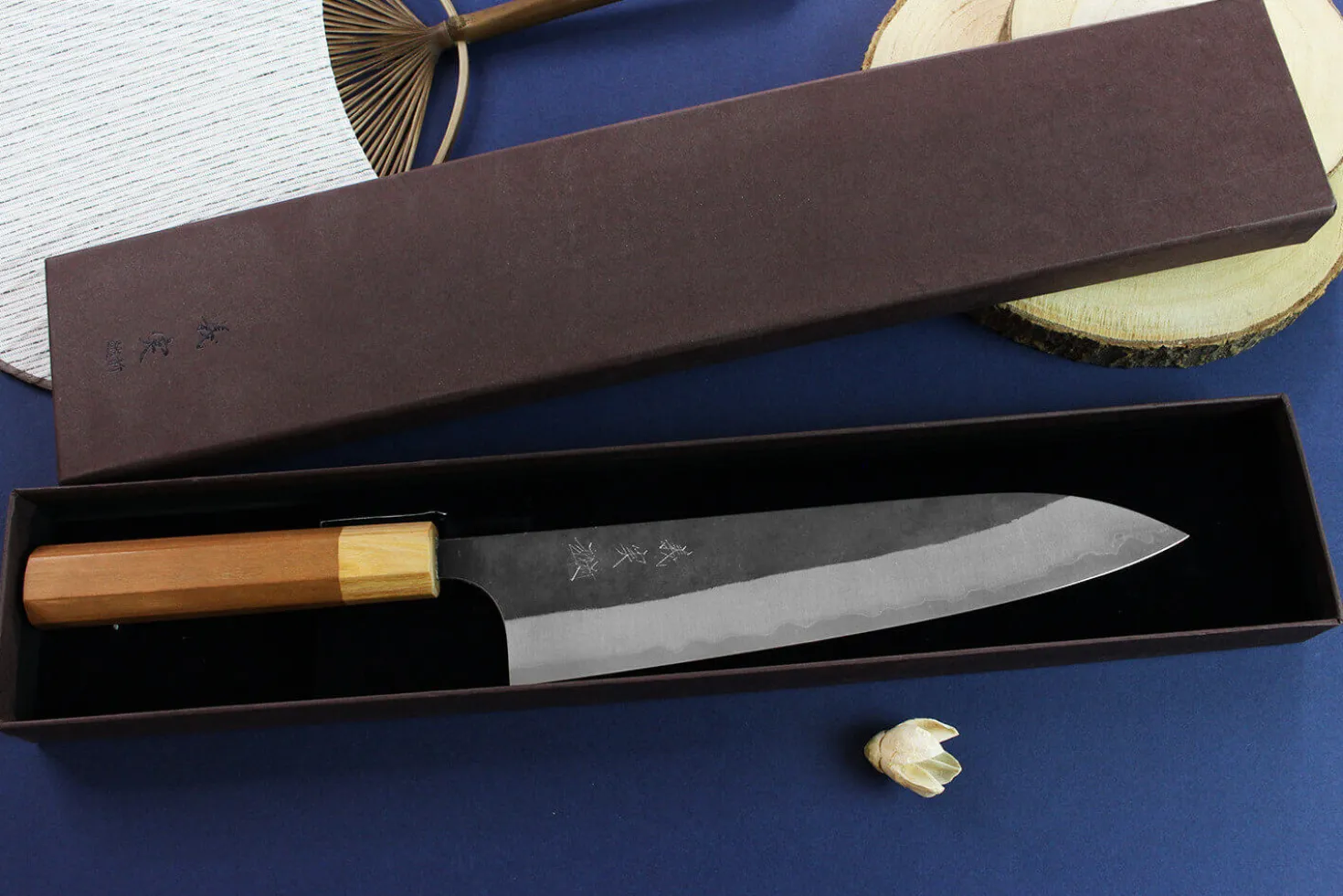 Couteau de chef japonais artisanal Yoshimi Kato AS Brut 21cm
