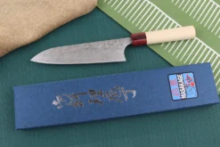 Couteau de chef japonais artisanal Masakage Kiri 18cm damas 49 couches