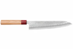 Couteau de chef japonais artisanal Tsunehisa Aogami Super martelé 24cm