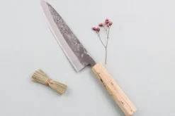 Couteau de chef japonais artisanal Wusaki Nakata Erable BS2 21cm manche érable