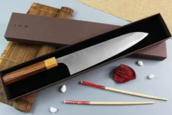 Couteau de chef japonais artisanal Yoshimi Kato AS Nashiji 24cm