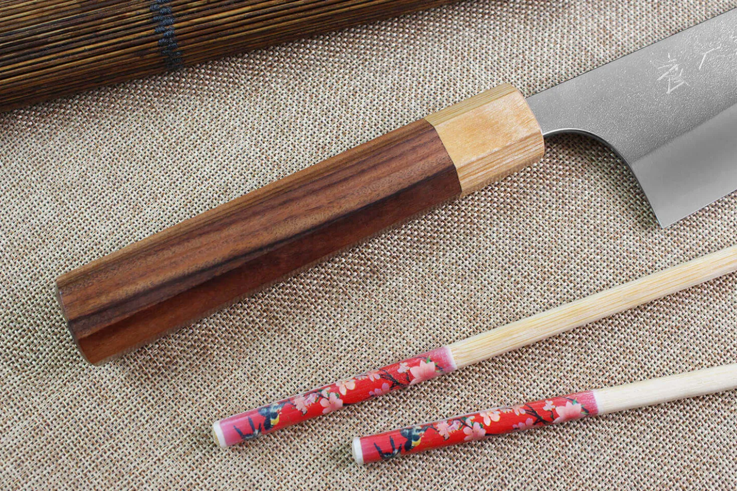 Couteau de chef japonais artisanal Yoshimi Kato AS Nashiji 24cm
