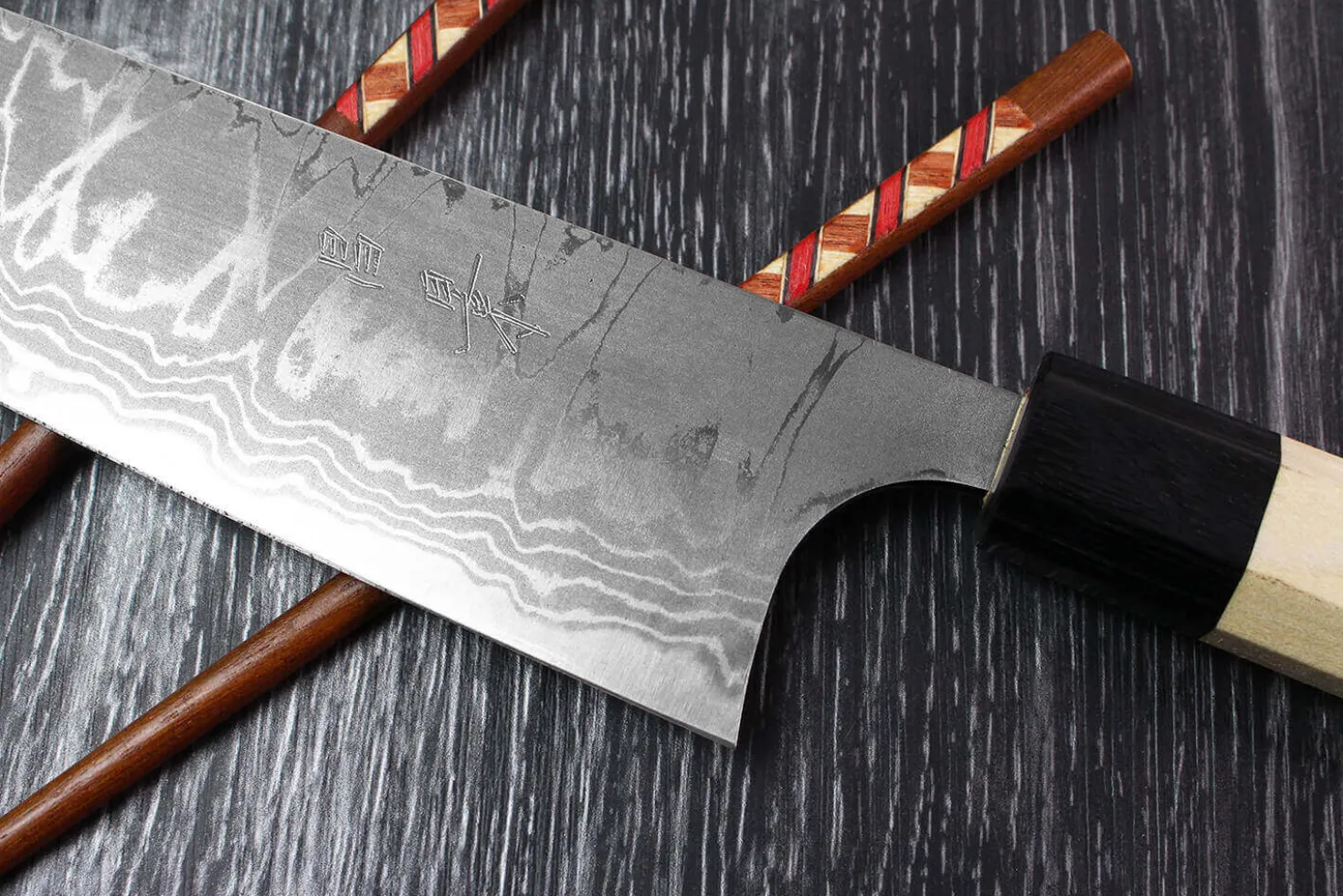 Couteau de chef japonais artisanal Masakage Shimo 24cm Shirogami