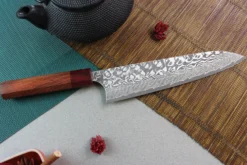 Couteau de chef japonais artisanal Yoshimi Kato 21cm SG2 Damascus