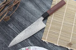 Couteau de chef japonais artisanal Takeshi Saji R2 Damas 18cm