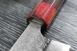 Couteau de chef japonais artisanal Yoshimi Kato Minamo SG2 Tsuchime 24cm