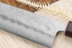 Couteau de chef japonais artisanal Wusaki Yoshi G3 chêne 24cm