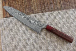 Couteau de chef japonais artisanal Yoshimi Kato 24cm SG2 Damascus