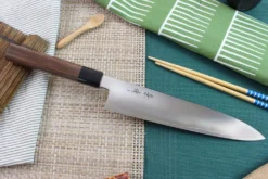 Couteau de chef japonais artisanal Kagekiyo Kurumi Ginsan 24cm