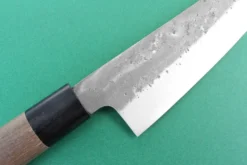 Couteau de chef japonais artisanal Wusaki Nakata BS2 21cm manche en noyer